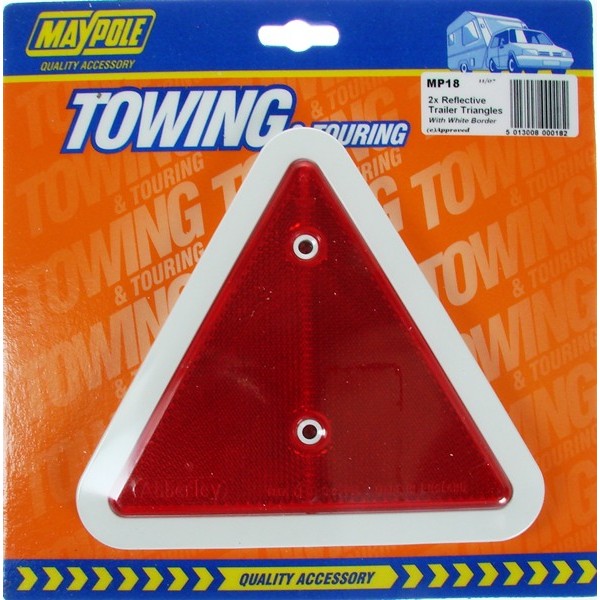 Reflective Triangles - Red - White Edge