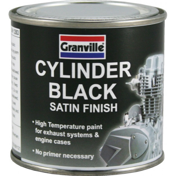 High Temperature Cylinder Paint - Black Satin - 100ml