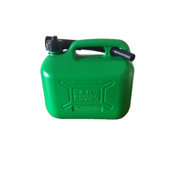 Unleaded Fuel Can - Green Plastic - 5 Litre