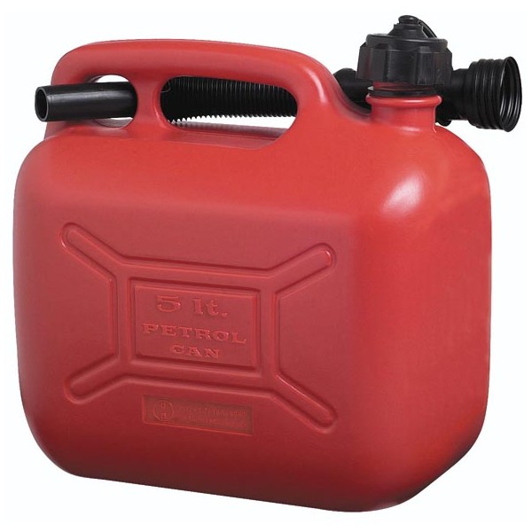 Petrol Fuel Can - Red Plastic - 5 Litre