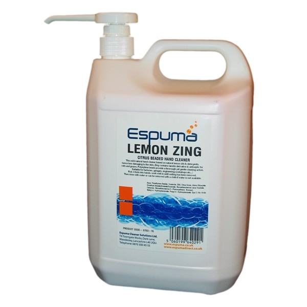 Lemon Zing Hand Cleaner - 5 Litre Pump