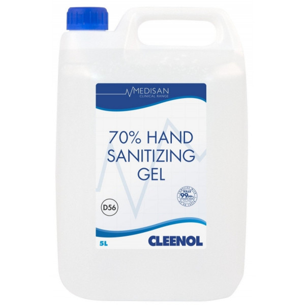 70% Hand Sanitising Gel - 5 Litre