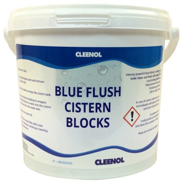 Blue Flush Cistern Blocks - Tub of 24