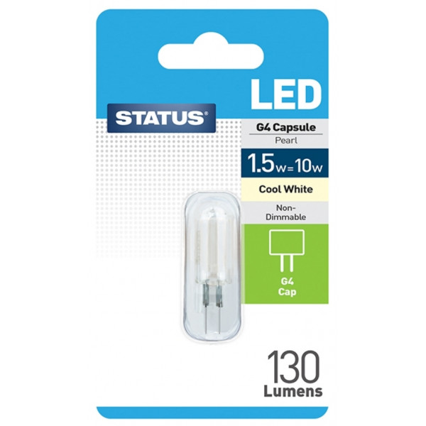 LED G4 Capsule Bulb - Cool White - 1.5W/100 Lumen