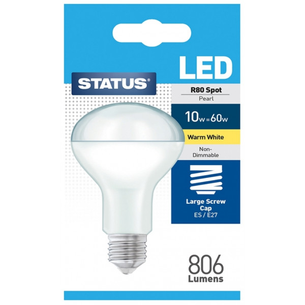 LED Edison Screw R80 Spot Bulb - Warm White - 10W/806 Lumen