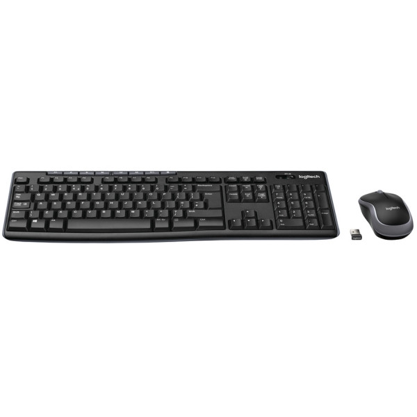 Wireless Keyboard & Mouse Desk Set - Black