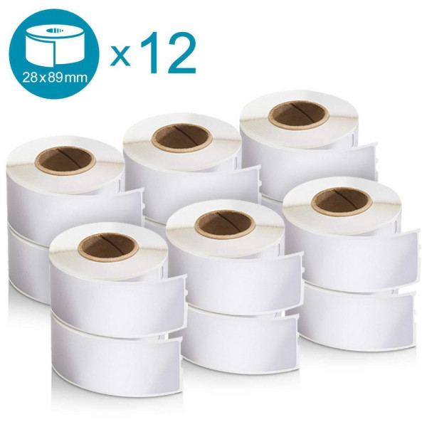 Thermal Printing Address Labels - 28 x 89mm - 12 Rolls