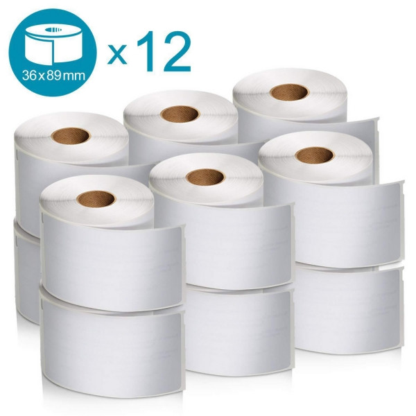 Thermal Printing Address Labels - 36 x 89mm - 12 Rolls