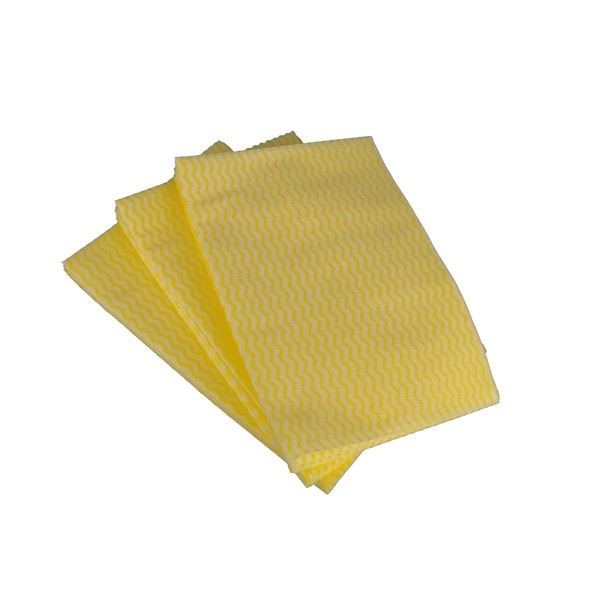 Disposable Wiping Cloths -  Yellow - Pack of 50