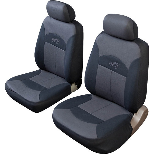 Car Seat Cover Celcius - Front Pair - Black/Grey