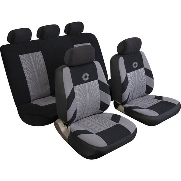 Car Seat Cover Precision - Set - Black/Grey