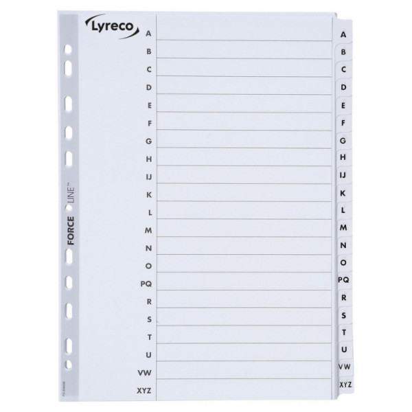 Mylar A4 20 Part A-Z Indexes - White