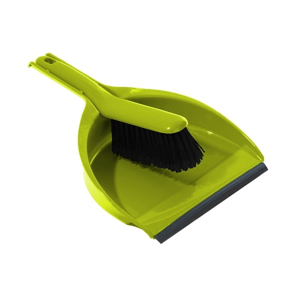Hygiene Dustpan & Stiff Brush - Yellow