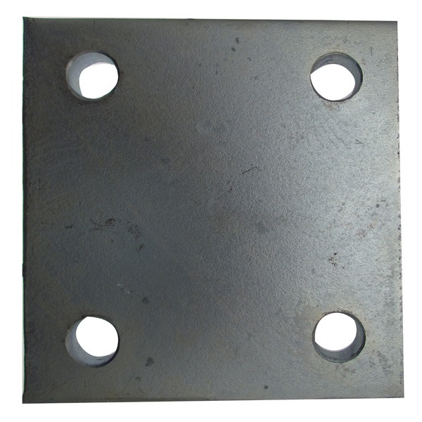 Drop Plate - 4 Hole - Zinc Plated - 4in.