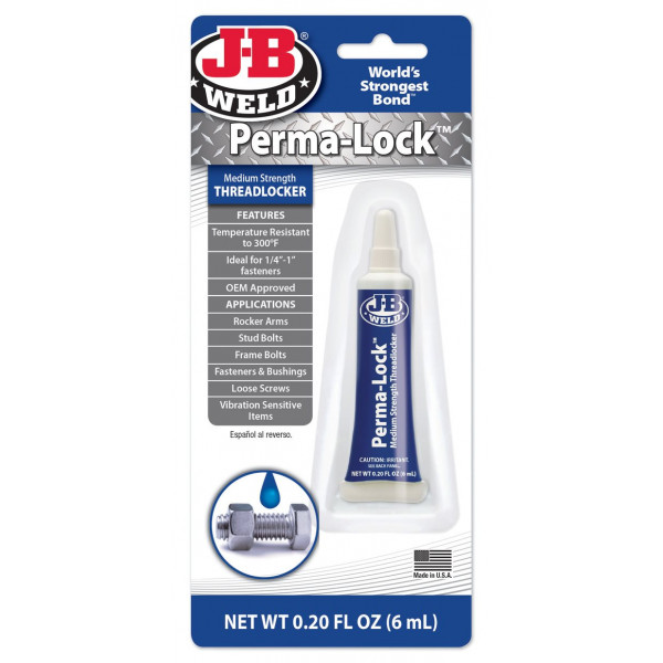 J-B Weld Perma-Lock Medium Strength Threadlocker - 6ml - Pack of 12