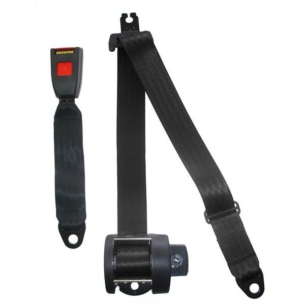 Seat Belt - Auto Lap & Diagonal - Black