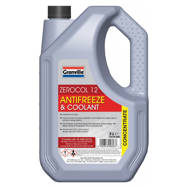 Zerocol Antifreeze & Summer Coolant Concentrated 5 Litre KMC Car