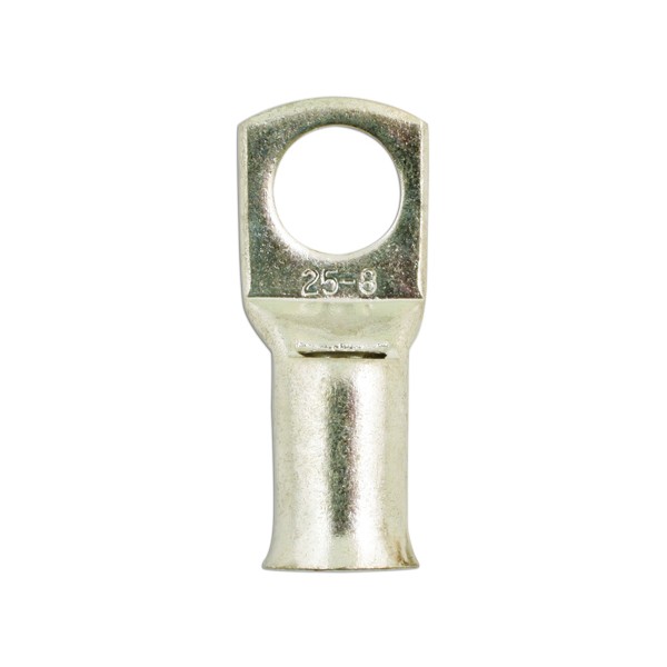 Copper Tube Terminals - 25mm x 8.0mm - Pack Of 20