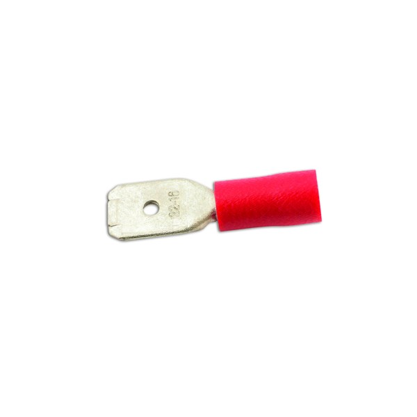 Wiring Connectors - Red - Male Blade - 6.3mm - Pack Of 100