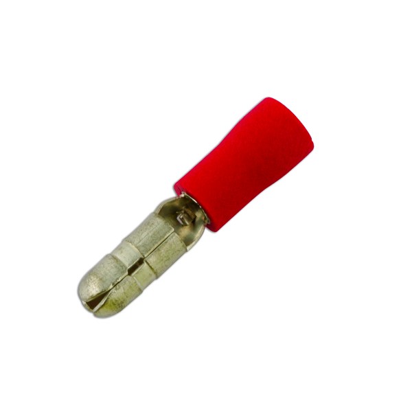 Wiring Connectors - Red - Male Bullet - 4.0mm - Pack Of 100