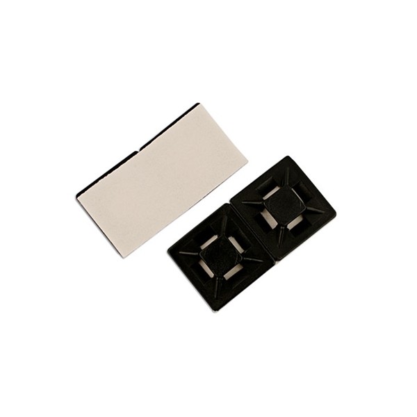 Cable Clips - Self Adhesive - Black - 22mm - Pack Of 100