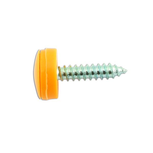 Number Plate Security Caps & Screws - Yellow - Pack Of 100
