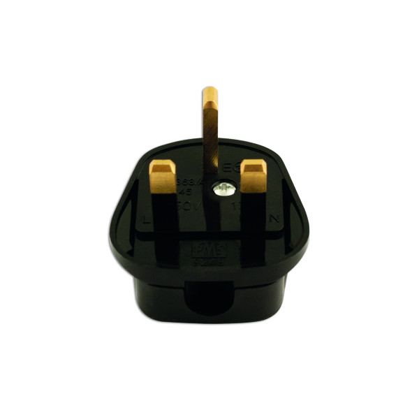 High Impact Mains Plug Tops - Black - Pack Of 10