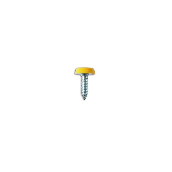 Number Plate Screws - Yellow Polytop - 4.8mm x 18.0mm - Pack Of 100