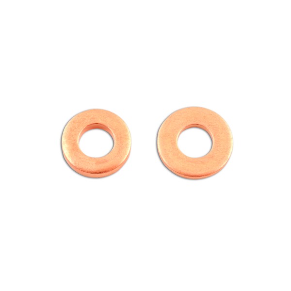 Copper Washers - Injection - 13.85mm x 7.3mm x 1.4mm - Pack Of 50