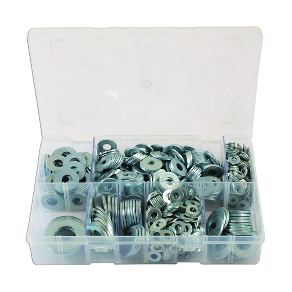 Zinc Plated Washers - Form C Flat - Assorted - Box Qty 495