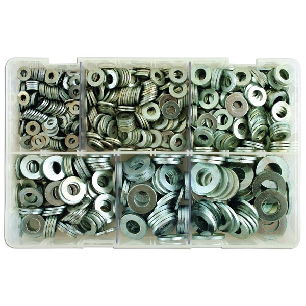 Zinc Plated Washers - Table 3 Flat - Assorted - Box Qty 800