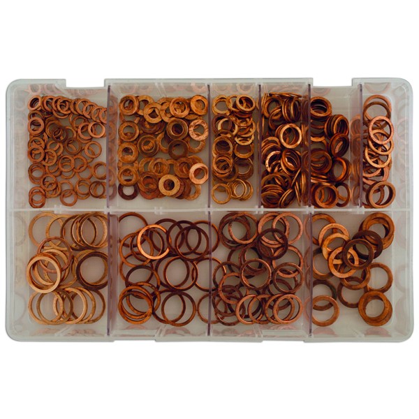 Copper Washers - Metric - Assorted - Box Qty 360