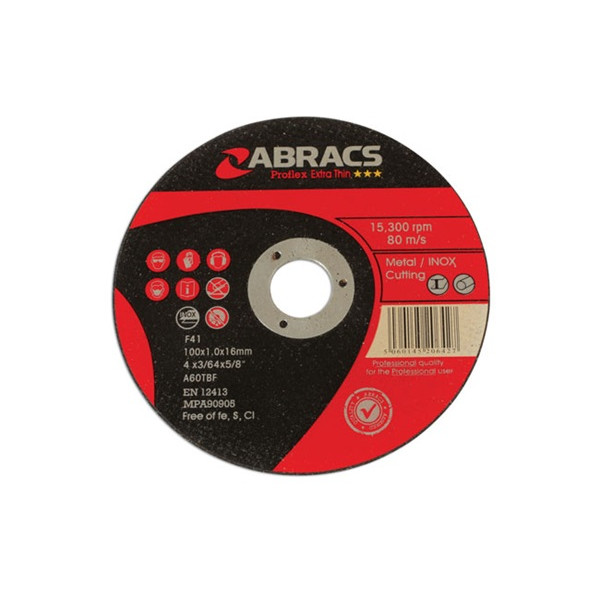 Thin Cutting Discs - 100mm x 1mm - Pack of 10