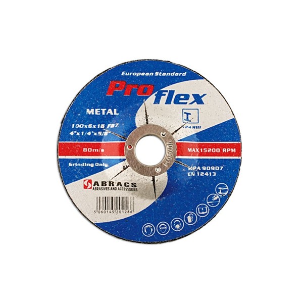Grinding Discs - Pro-Flex -100mm x 6.4mm  - Pack Of 10
