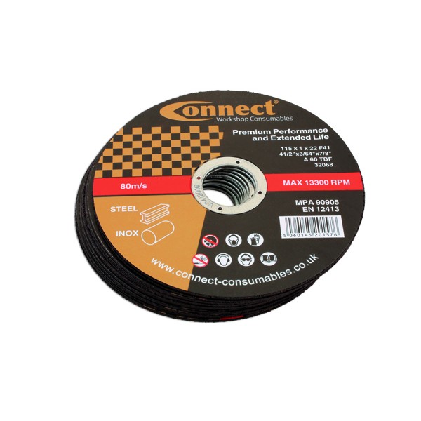 Connect Extra Thin Discs - 115mm x 1.0mm - Pack of 10