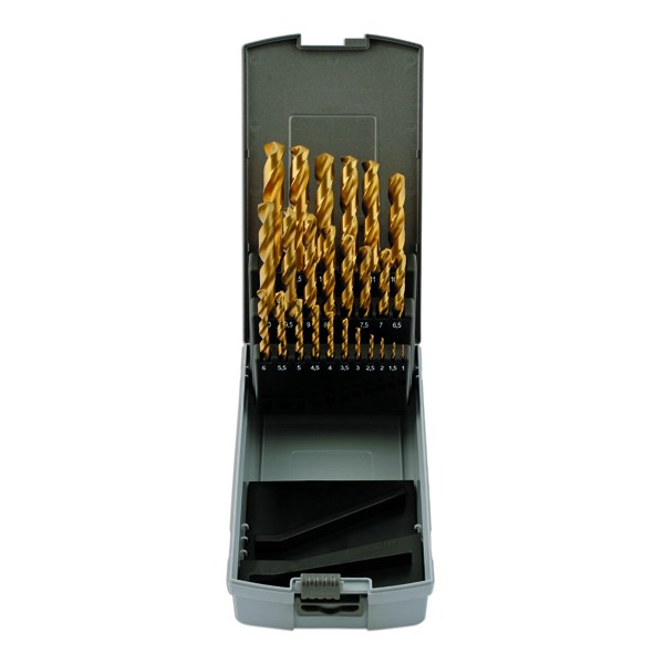 Tin Coated Metric Drill Bit Set - 25 Piece