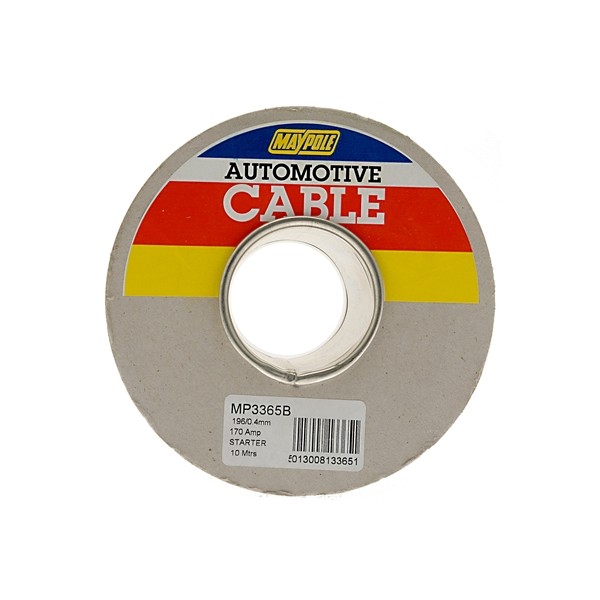 Starter Cable - 1 x 196/0.4mm - Black - 10m