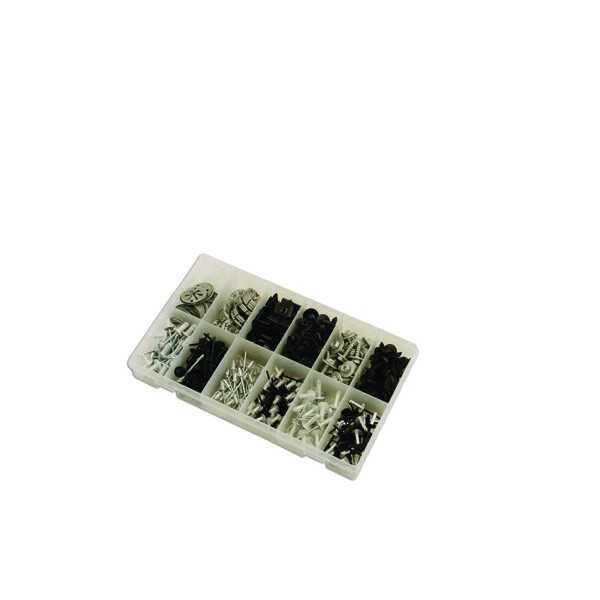 Bodyshop Metal Fasteners - Assorted - Box of 400