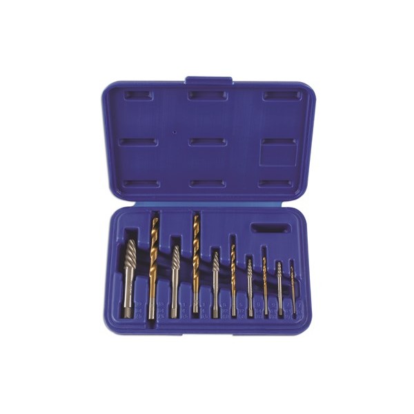Combination Screw Extractor & Drill Set - 10 Piece