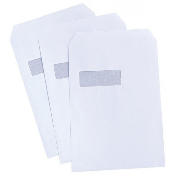 White C4 Self Seal Window Envelopes - 90gsm - Pack of 250