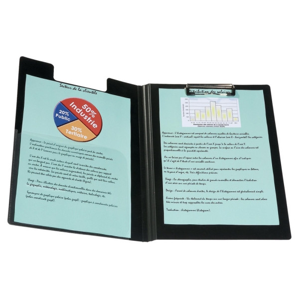 Polypropylene Foldover A4 Clipboard - Black