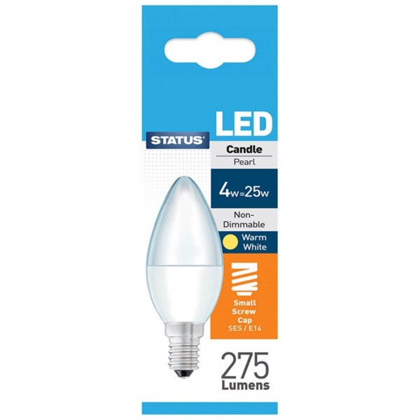 LED Small Edison Screw Candle Bulb - Warm White - 4W/275 Lumen