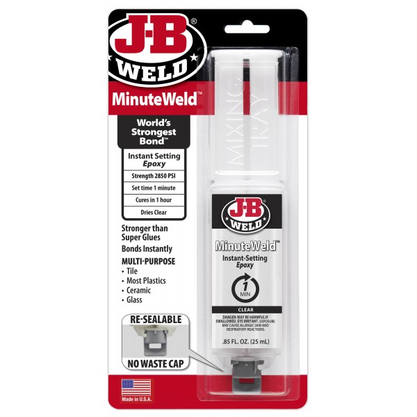 J-B Weld Minute Weld Syringe - Pack of 6