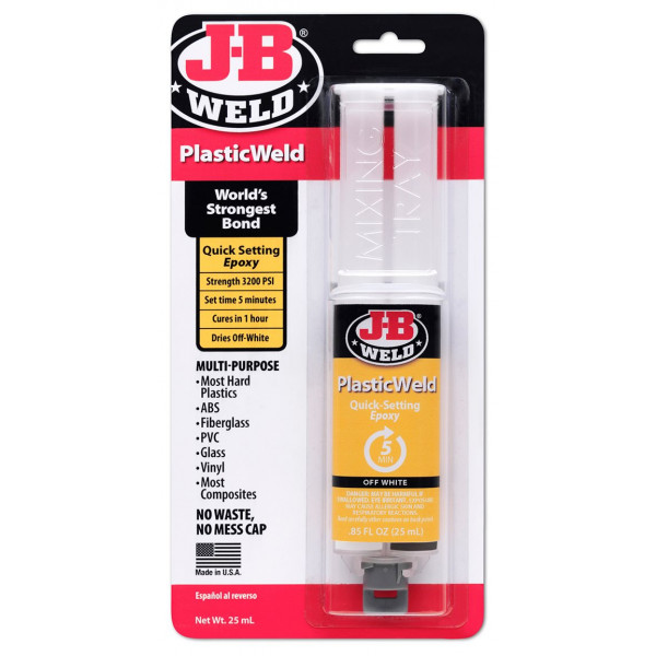 J-B Weld Plastic Weld Epoxy Syringe - Pack of 6
