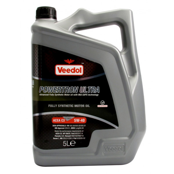 Powertron Ultra 5W-40 - Fully Synthetic - 5 Litre