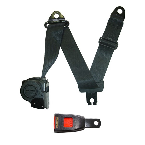 Seat Belt - Auto Lap & Diagonal - Black