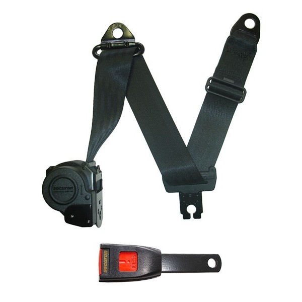Seat Belt - Auto Lap & Diagonal - Black