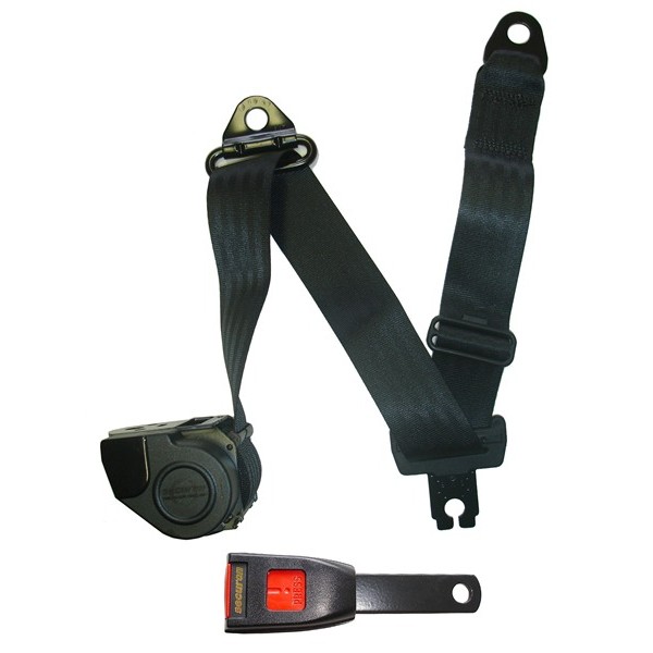 Seat Belt - Auto Lap & Diagonal - Black