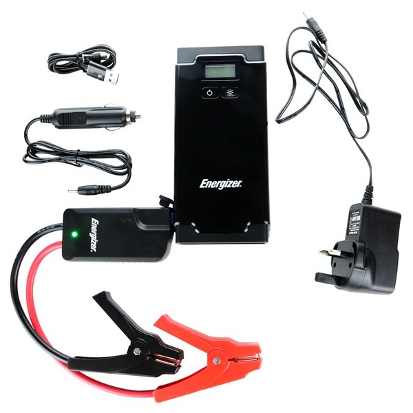Lithium-Ion Polymer Car Jump Starter & Power Bank - LCD Display - 500A/ 12000mAh
