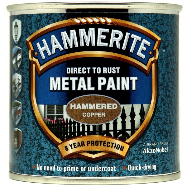 Direct To Rust Metal Paint - Hammered Copper - 250ml